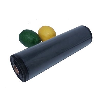 Didaur ulang PA PE Plastic Black Vacuum Rolls Meat Vacuum Sealer Bag Embossed