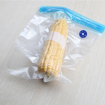 Reusable BPA Free Vacuum Zipper Seal Bags Resealable Air Valve Lapisan Ganda
