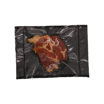 Penyimpanan Makanan Komersial Tas Penyegel Vakum Hitam Dan Bening Rolls SGS Resealable