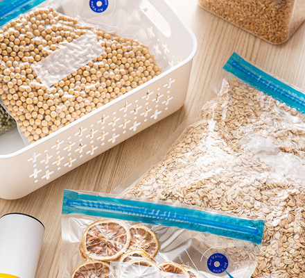 China Vacuum Plastic Sous Vide Bag Ritsleting Lapisan Ganda Bebas BPA