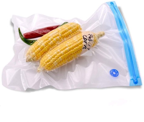 Tas Katup Vakum Reusable Sealed Food Vacuum Sous Vide Bag dengan Ritsleting