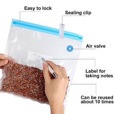 Penyimpanan Makanan Lama Sous Vide Bags Vacuum Sealer Bags Dengan Air Valve