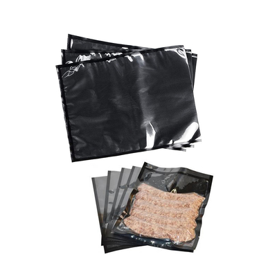 Tas Penyegel Vakum Nilon Hitam 5MIL Untuk Makanan Sous Vide Kemasan Freezer Aman