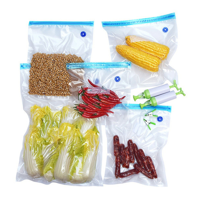 Tas Ritsleting Vakum Tas Penyimpanan Makanan yang Dapat Digunakan Kembali Tas Vakum Untuk Penyegel Vakum Genggam