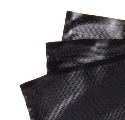 Embossing Clear / Black Vacuum Seal Bags Penyimpanan Sayuran Daging Bpa Gratis