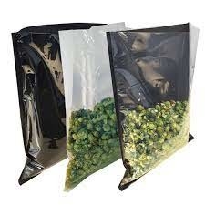 Tas Vakum Sealer Timbul Hitam PE Tas Kemasan Makanan Beku Kering