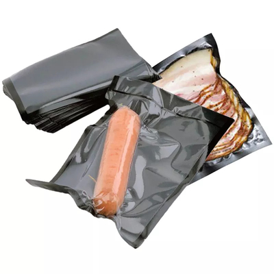 PE Nylon Embossed Storage Vacuum Bags Precut Black Untuk Microwave Freezer