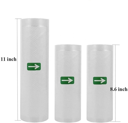 Lemari Es Vakum Gulungan Tas Penyegel Vakum Plastik Nilon PE 11"X25' Ft