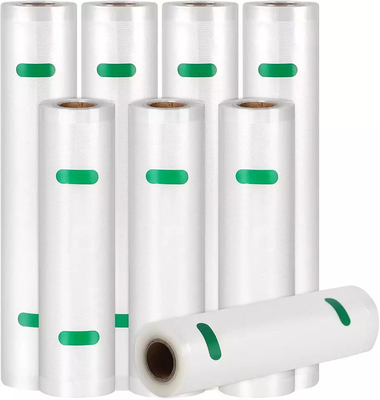 Food Saver Kustom Transparan Embossed Plastic Packaging Vacuum Sealer Bag Roll
