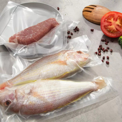 Food Saver Kustom Transparan Embossed Plastic Packaging Vacuum Sealer Bag Roll