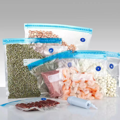 Tas Penyimpanan Makanan Vakum Reusable Zipper Air Valve Bag Moisture Proof