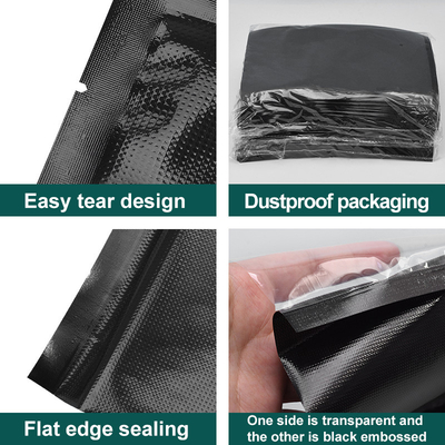 Precut Heat Black Vacuum Seal Roll Embossed Vacuum Sealer Rolls