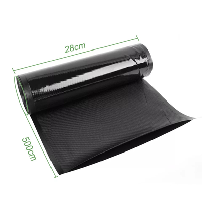SGS QS Embossing Barrier Heavy Black Plastic Roll Pelestarian Makanan Bukti Kelembaban