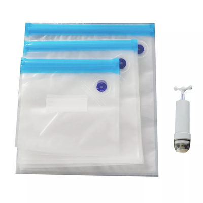 PE PA Food Reusable Sous Vide Bags CE Vacuum Sealer Zipper Bags BPA-Free