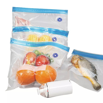 PE PA Food Reusable Sous Vide Bags CE Vacuum Sealer Zipper Bags BPA-Free
