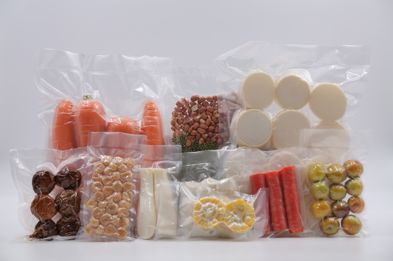 Tas Penyimpanan Bertekstur Sayuran SGS Vacuum Sealer Makanan Hih Transparan
