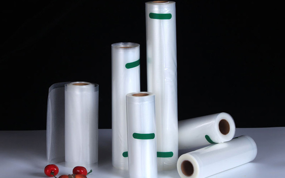 Ukuran Disesuaikan QS Embossed Vacuum Sealer Rolls BPA Free Food Vacuum Storage Bags