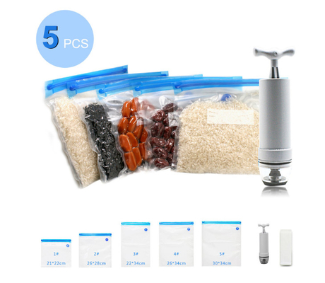 Tas Sous Vide Makanan Bebas BPA Tas Segel Vakum SGS Dengan Ritsleting
