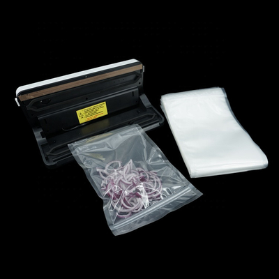 Makanan Vacuum Sealer Zipper Bags Bertekstur Poly Nylon Vacuum Pouches