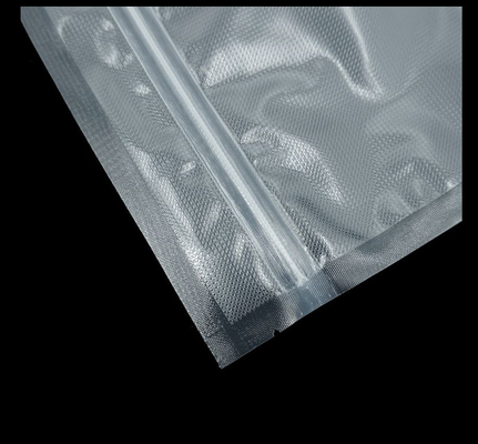 Makanan Vacuum Sealer Zipper Bags Bertekstur Poly Nylon Vacuum Pouches