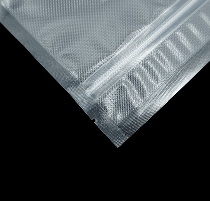 Transparansi PE Food Vacuum Zipper Bags Ketahanan Abrasi Tusukan Tinggi