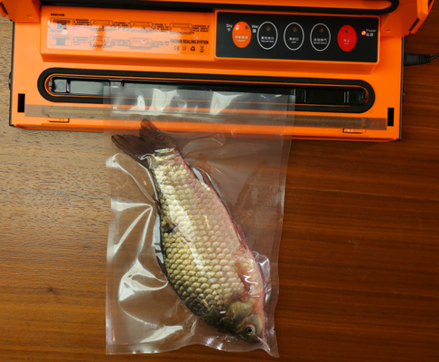 OEM 3 Seal Vacuum Sealer Makanan Kantong PE Bertekstur Tas Vacuum Sealer