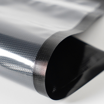 Freezer Zipper Black Vacuum Seal Bags Reusable Fleksibel Serbaguna Ukuran Kustom