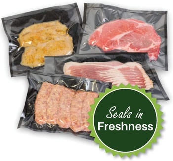 Freezer Zipper Black Vacuum Seal Bags Reusable Fleksibel Serbaguna Ukuran Kustom