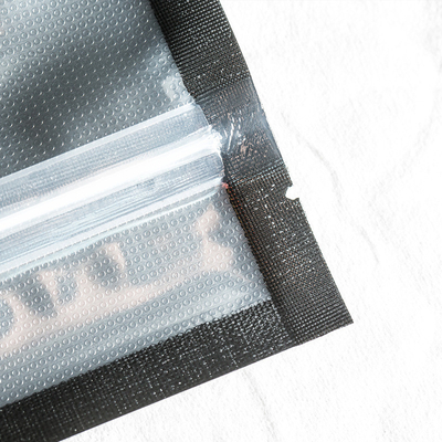 Tas Segel Vakum Hitam Bertekstur Bening Plastik 4 Ketebalan MIL