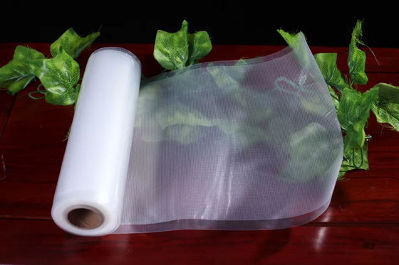 PE PA Vacuum Seal Roll Plastic Embossed Vacuum Sealer Bags Rolls For Microwave
