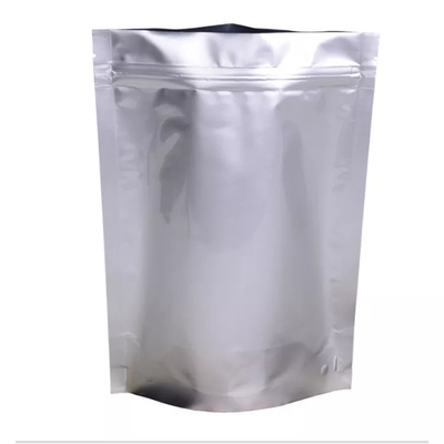 Silver Aluminium Foil Food Hemat Mylar Metallic Resealable Foil Zipper Lock Pouches