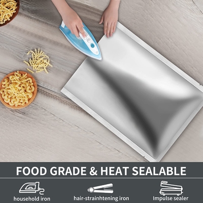Sampel Gratis Tas Aluminium Foil Metalized Tas Mylar yang Dapat Ditutup Kembali Untuk Penyimpanan Makanan