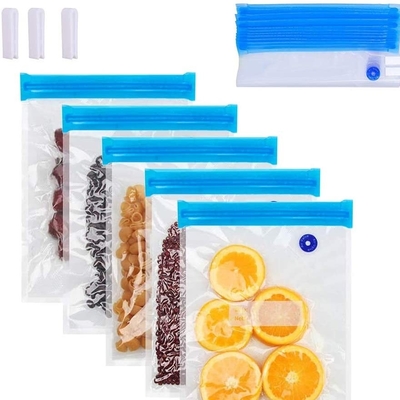 Reusable Freezer Safe BPA Free Ziplock Sous Vide Bags Food Vacuum Sealer