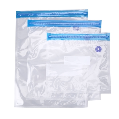 Tas Sous Vide Makanan Bebas BPA Tas Segel Vakum SGS Dengan Ritsleting