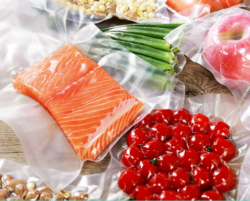 QS Frozen Food Hot Seal PE Hot Seal Kantong Plastik Menyesuaikan Merek 15cm * 25cm