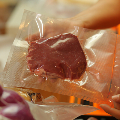Penyimpanan Makanan Reusable Embossed Vacuum Sealer Rolls Vacuum Seal Bag