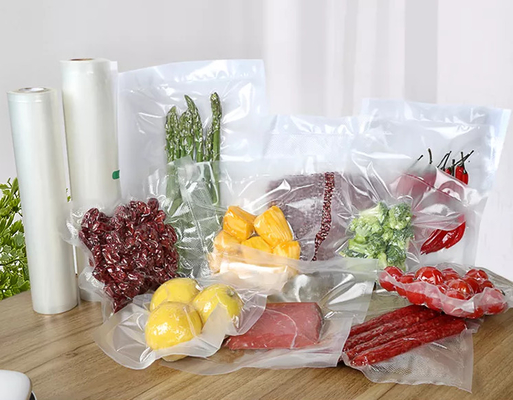 Sous Vide Plastic Embossed Vacuum Sealer Bags Untuk Food Saver Nylon Vacuum Storage Bags