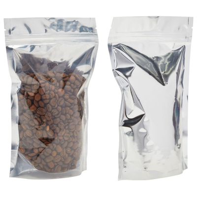 Aluminium Foil yang Dapat Ditutup Kembali Stand Up Pouch Bags Penyimpanan Makanan Bukti Bau Dengan Jendela
