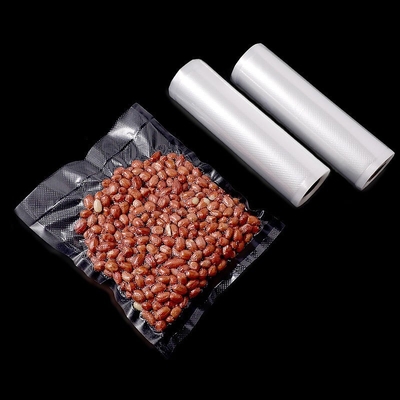 CE Plastik Timbul Vacuum Seal Bag Gulungan Penyimpanan Makanan Poly Nylon Vacuum Pouches