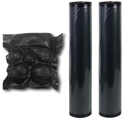 Food Grade Black Heat Seal Custom Packaging embossed vacuum seal bag rolls