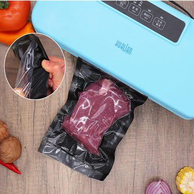 Kacang Kantong Plastik Hitam Vacuum Seal Roll Penyimpanan Makanan Kemasan Tidak Beracun 6mm